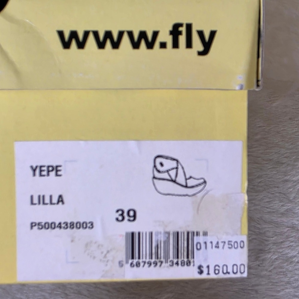 Fly London Yepe Lilla Purple Leather Wedge Sandals Loafers Womens 39 8 - Picture 8 of 8